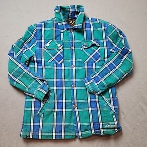 Vintage Alpinestars Flannel Jacket Shirt Shacket Lined Quilted Jacket